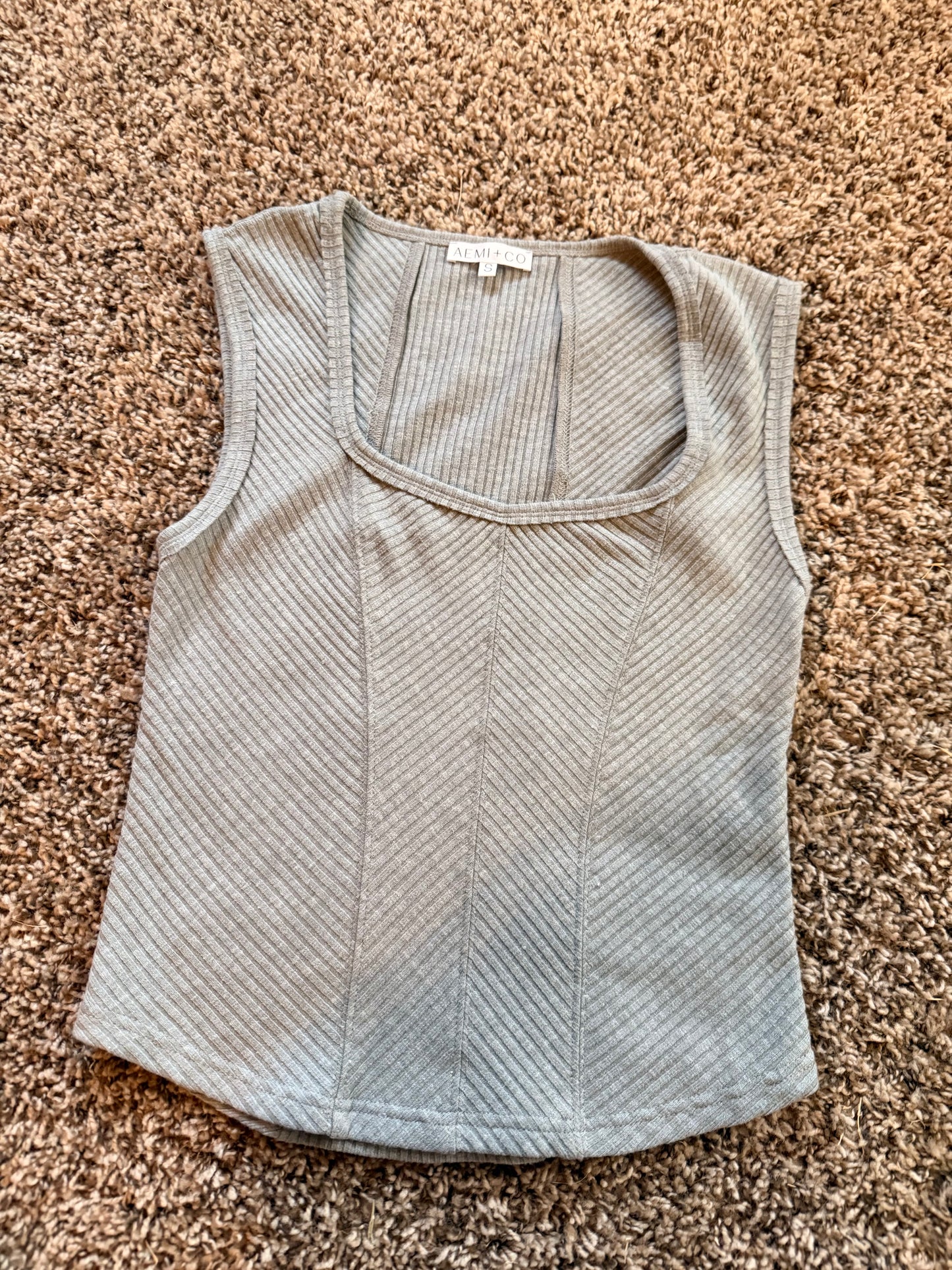 The Second Skinned Ribbed Tank- Small