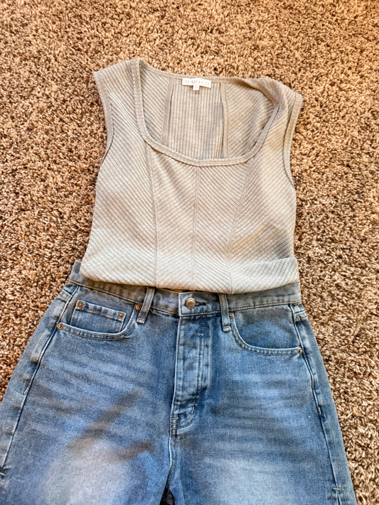 The Second Skinned Ribbed Tank- Small
