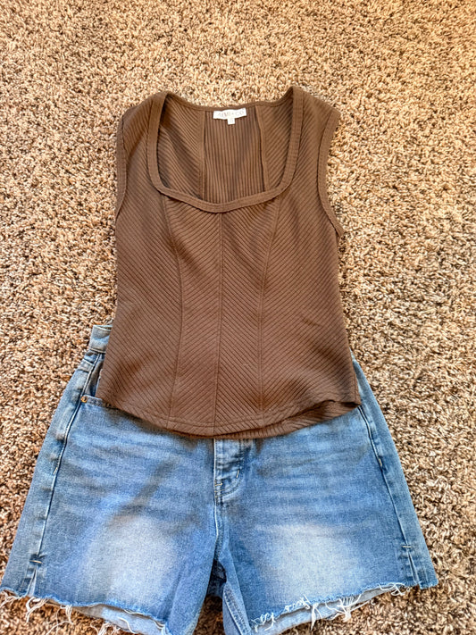 The Second Skinned Ribbed Tank- Small