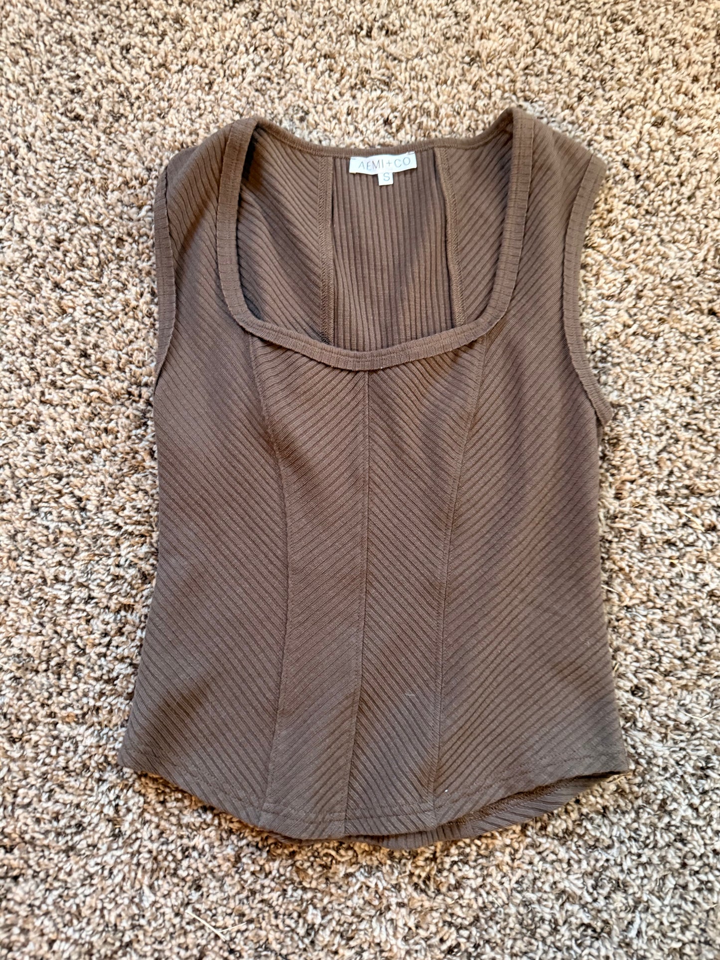 The Second Skinned Ribbed Tank- Small